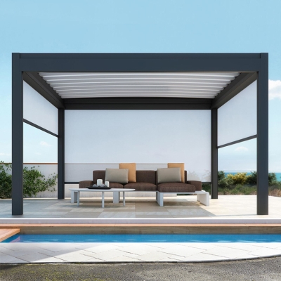 Remote Controlled Aluminum Pergola Louvered Roof for Deck