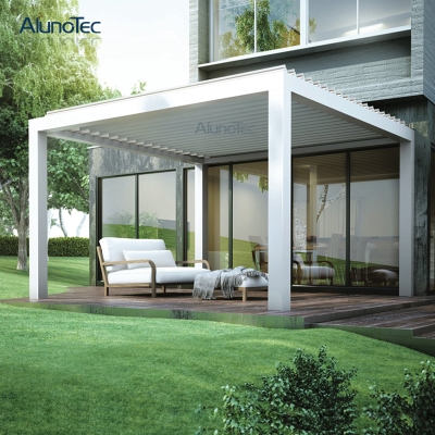 Aluminium Garden Pergola Jardin with Rain Wind Sensor for Outdoor Kitchen