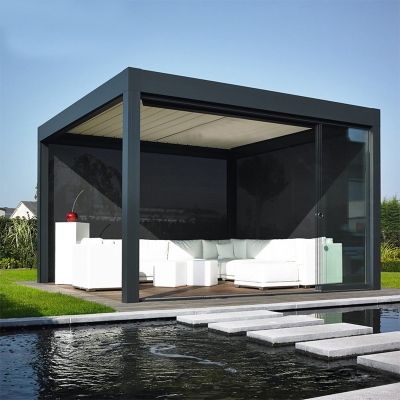 aluminium sun shades louvre roof system bioclimatic pergola for patio